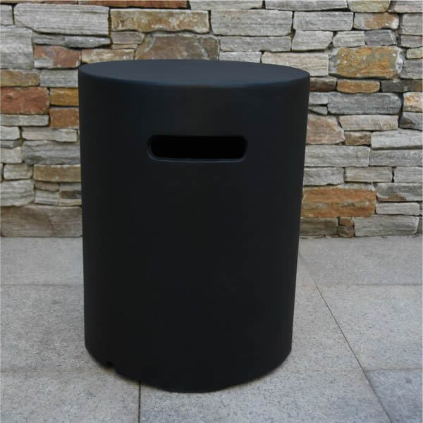 Gasfles cover betonlook rond zwart - Afbeelding 2