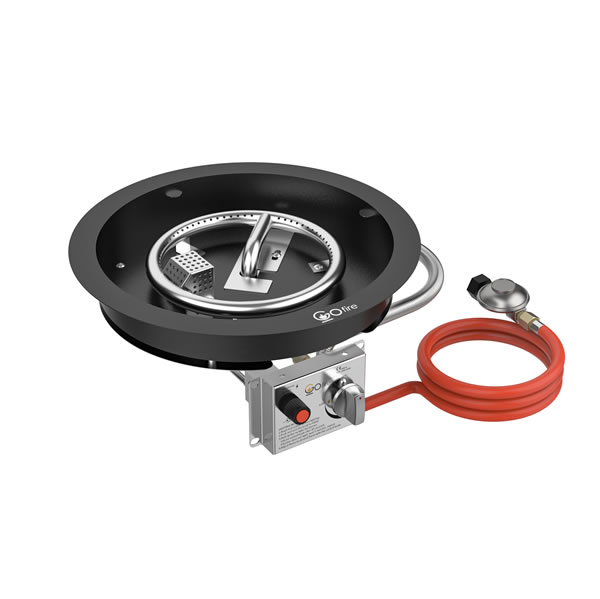 Vuurtafel inbouwbrander GoFire rond 45 cm zwart