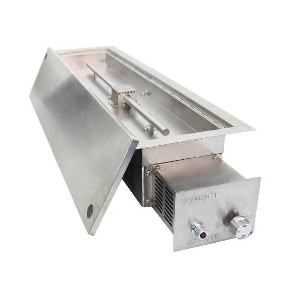 Inbouwbrander rechtkant Elementi RVS (105x29 cm) - Afbeelding 3