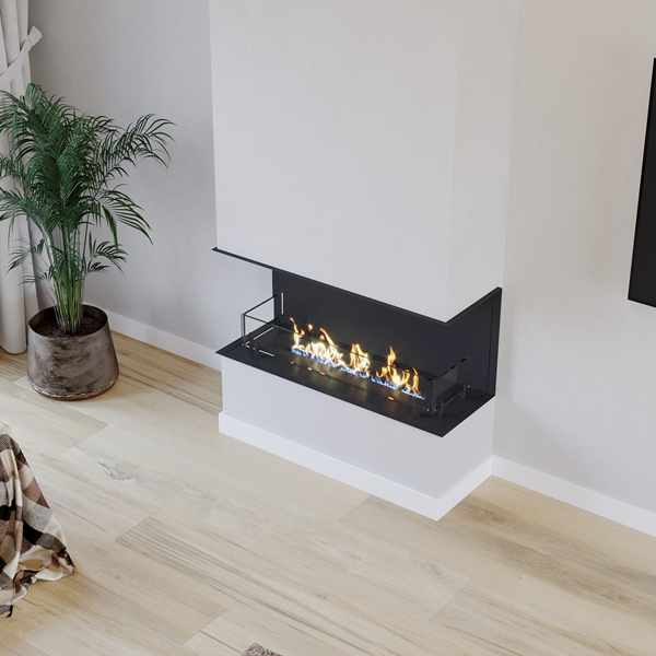 Inbouwhaard Biopasja BioSuperior Driezijdig (bio-ethanol) - Afbeelding 3