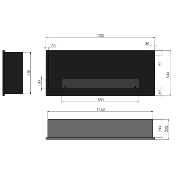 Inzethaard Infire Inside F1200 (bio-ethanol) - Afbeelding 5