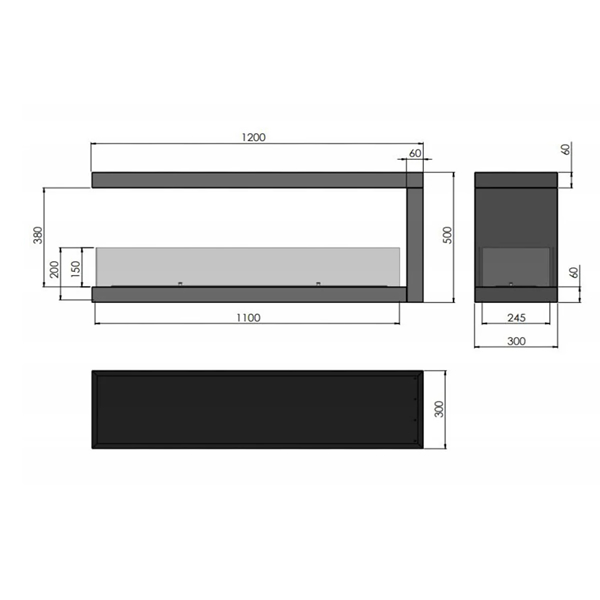 Inzethaard Infire Inside U1200 (bio-ethanol) - Afbeelding 4