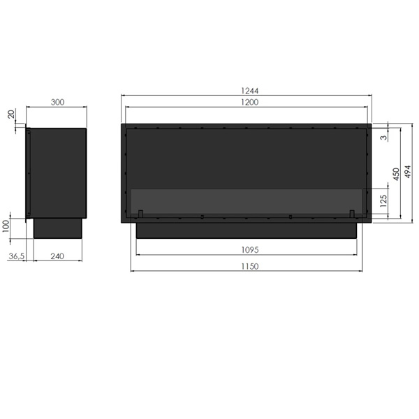 Inbouwhaard Infire SLIM 120 (bio-ethanol) - Afbeelding 5