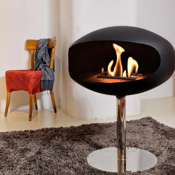 Vrijstaande haard Cocoon Pedestal Zwart (bio-ethanol) - Afbeelding 3