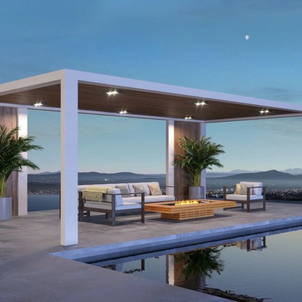 Vuurtafel EcoSmart Fires GIN LOW Teak (bio-ethanol) - Afbeelding 3