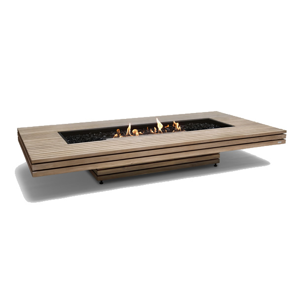 Vuurtafel EcoSmart Fires GIN LOW Teak (bio-ethanol)