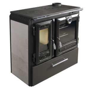 Houtkachel Fornuis met oven Caliskan 216 Inbouw sfeer