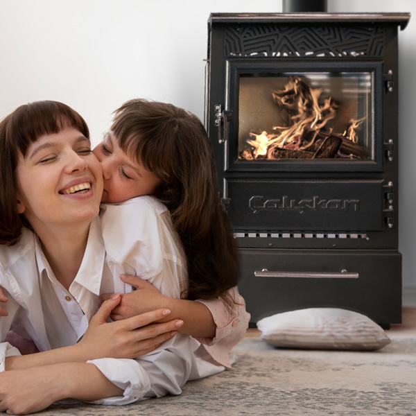 Vrijstaande houtkachel met lade Caliskan 305 - Afbeelding 4