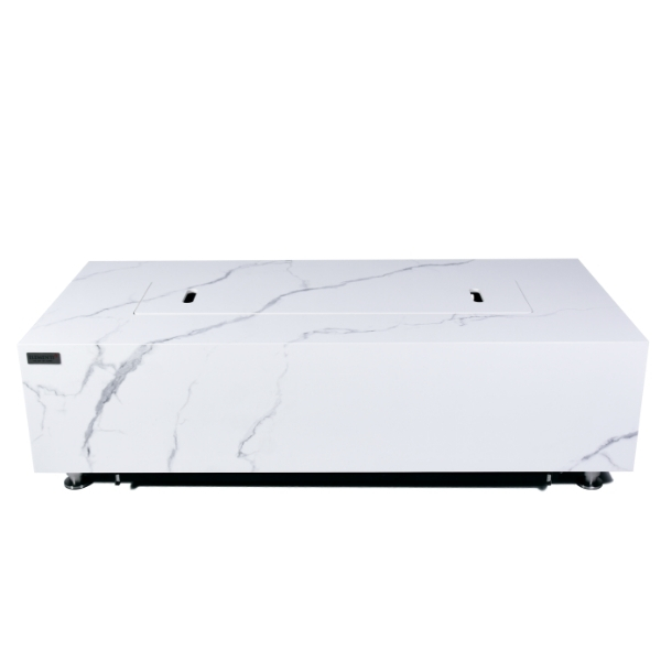 Vuurtafel Elementi Carrara Porselein Bianco White (gas) vuurtafel dicht