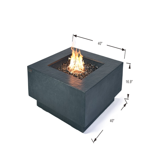 Vuurtafel Elementi Bergen Dark Grey (gas) - Afbeelding 2