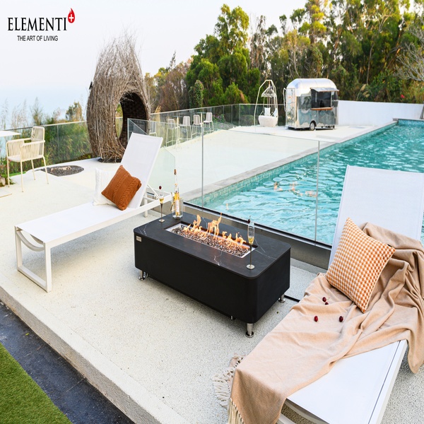 Vuurtafel Elementi Valencia Porselein Bulgaria Black (gas) - Afbeelding 3