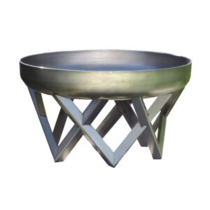 Vuurschaal VENTA RVS 79 cm met kenmerkende V-vormige roestvast stalen basis